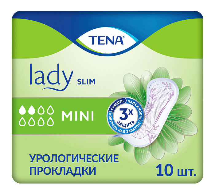 Тена Lady Слим Мини, прокладки урологические, 10 шт.