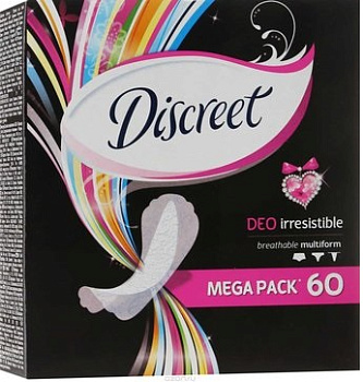 Discreet Deo Irresistible Multiform Trio, прокладки ежедневные, 60 шт.
