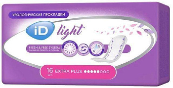 iD Light Extra Plus, прокладки урологические, 16 шт.