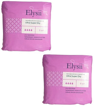 Elysii Ultra Super Dry, прокладки гигиенические, 8 шт.