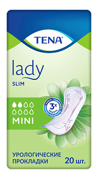 TENA Lady Slim Mini, прокладки урологические, 20 шт.