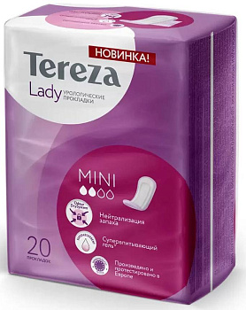 TerezaLady Mini, прокладки урологические, 20 шт.