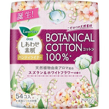 Лорие ЭФ Botanical Cotton прокладки гигиенич на каждый день (ландыш/жасмин) х54