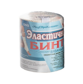 Бинт эластичный компрессионный со средней растяжимостью, 8 см х 1.5 м