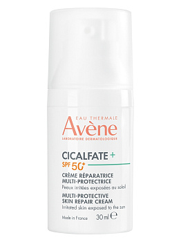 AVENE Cicalfate+ (Авен Сикальфат) Мультифункциональный восстанавливающий крем для кожи SPF50+ 30 мл