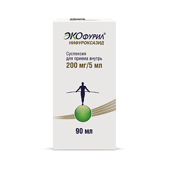 Экофурил, суспензия 200 мг/5 мл, 90 мл 