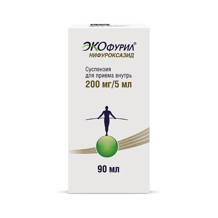 Экофурил, суспензия 200 мг/5 мл, 90 мл 