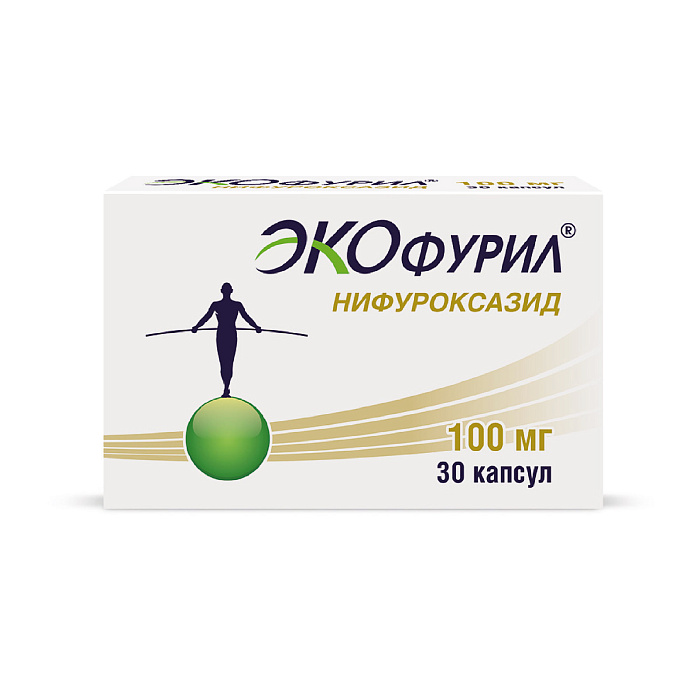 Экофурил, капсулы 100 мг, 30 шт. 