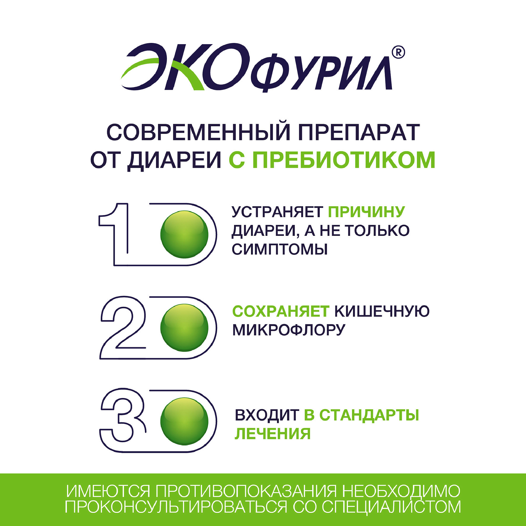 Упаковка препарата Экофурил, капсулы 100 мг, 30 шт.