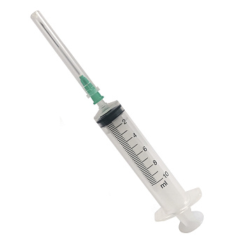 Шприц одноразовый, стерильный 3-х трехкомпонентный Луер 10 мл с иглой 21G (0,8х 40мм), 100 шт.