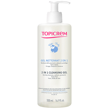 Topicrem, очищающий гель 2 в 1 для детей 500 мл