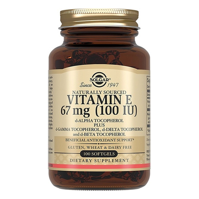 Солгар Витамин E, капсулы 100 ME, 100 шт.