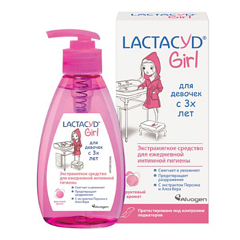 Лактацид Girl, средство для интимной гигиены для девочек 200 мл, 1 шт.