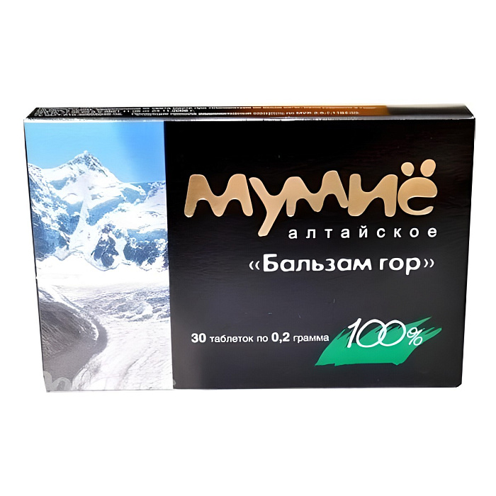 Мумие Алтайское Бальзам гор, таблетки 0.2 г, 30 шт.