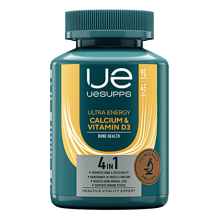 UESUPPS Ультра Энерджи Кальций и Витамин D3, таблетки, 90 шт.