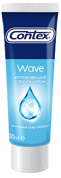 Гель-смазка Contex Wave, увлажняющая с пантенолом, 30 мл