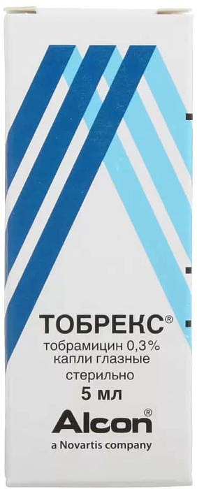 Тобрекс, капли глазные 0.3%, 5 мл 