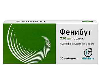Фенибут, таблетки 250 мг, 20 шт. (Олайнфарм) 