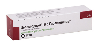 Целестодерм В с гарамицином, мазь 30 г 