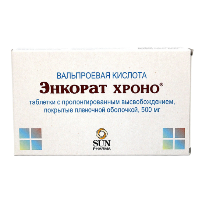 Энкорат Хроно, таблетки пролонгированного действия, покрыт. плен. об. 500 мг, 30 шт. 