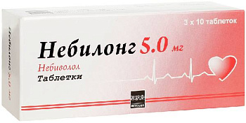 Небилонг, таблетки 5 мг, 30 шт. 
