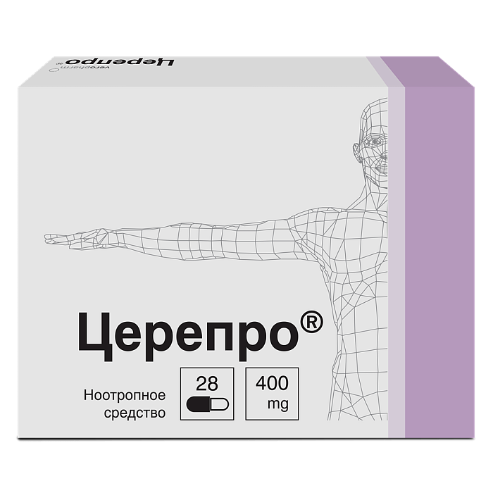 Церепро, капсулы 400 мг, 28 шт. 