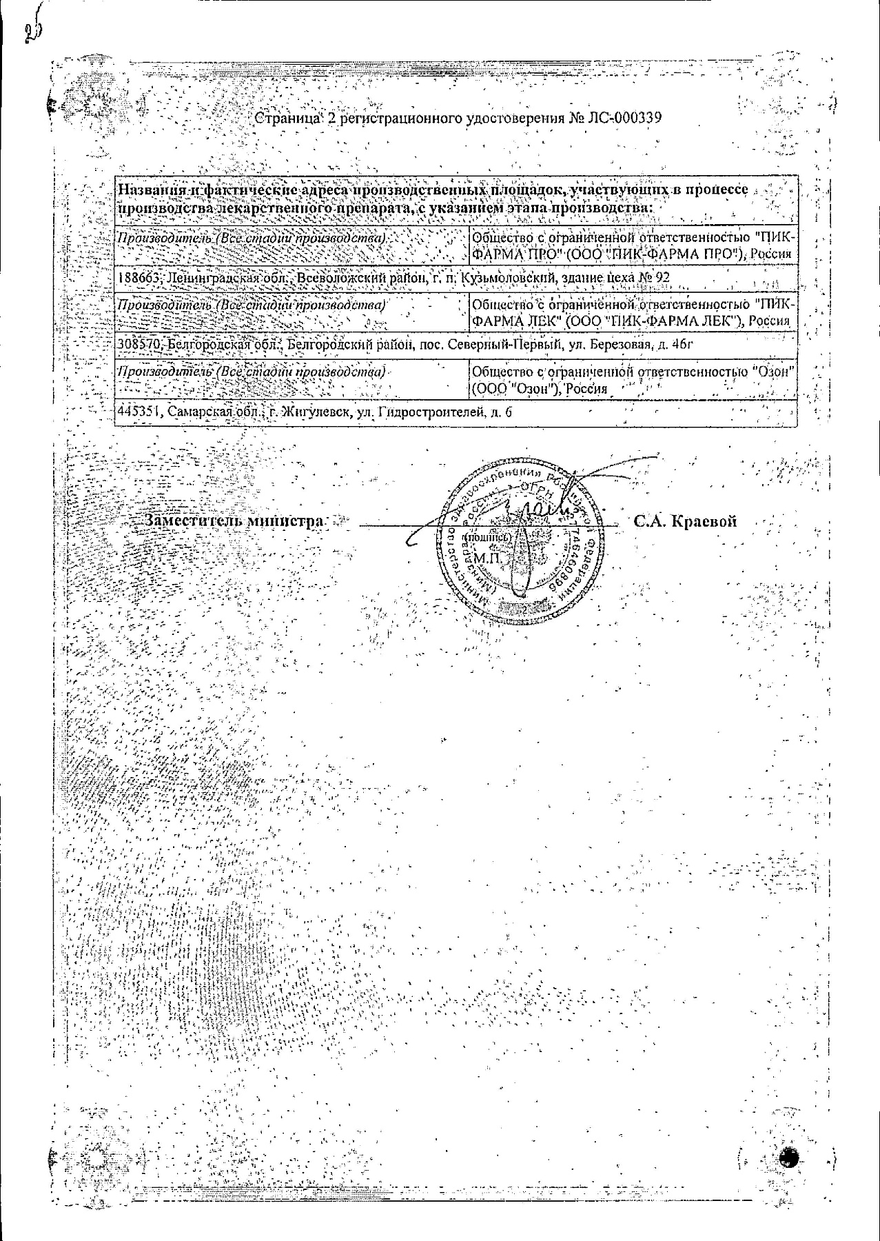 Сертификат на Пантогам, таблетки 250 мг, 50 шт.