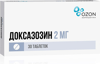 Доксазозин, таблетки 2 мг, 30 шт. (Озон) 