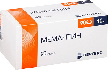 Мемантин-Вертекс таблетки, покрытые пленочной оболочкой 10 мг, 90 шт. 