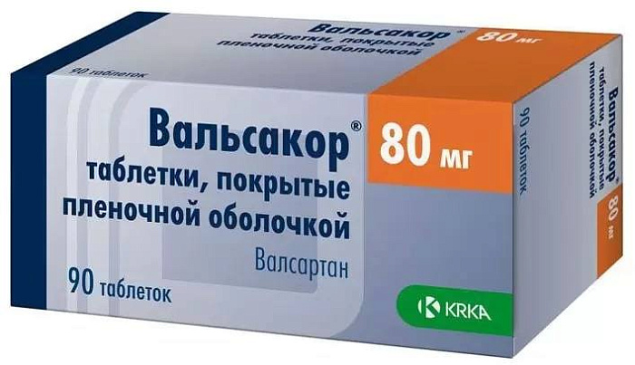 Вальсакор, таблетки покрыт. плен. об. 80 мг, 90 шт. 