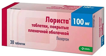 Лориста, таблетки покрыт. плен. об. 100 мг, 30 шт. 