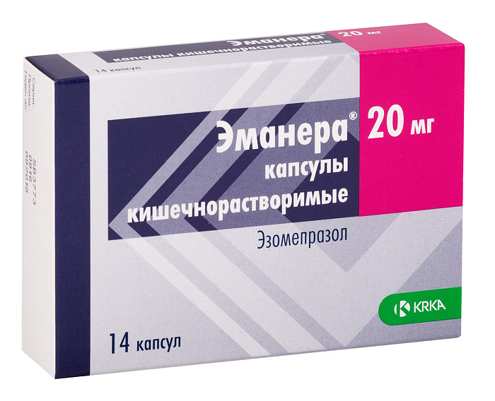 Эманера, капсулы 20 мг, 14 шт. 