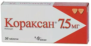 Кораксан, таблетки покрытые пленочной оболочкой 7.5 мг, 56 шт. 