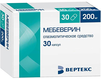 Мебеверин, капсулы с пролонгированным высвобождением 200 мг, 30 шт. 