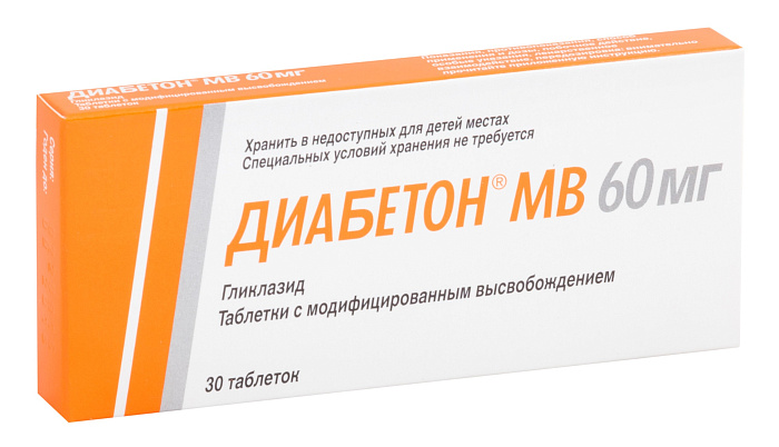 диабетон мв 60