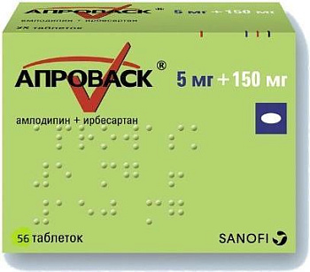 Апроваск, таблетки в плёночной оболочке 5 мг+150 мг, 56 шт. 