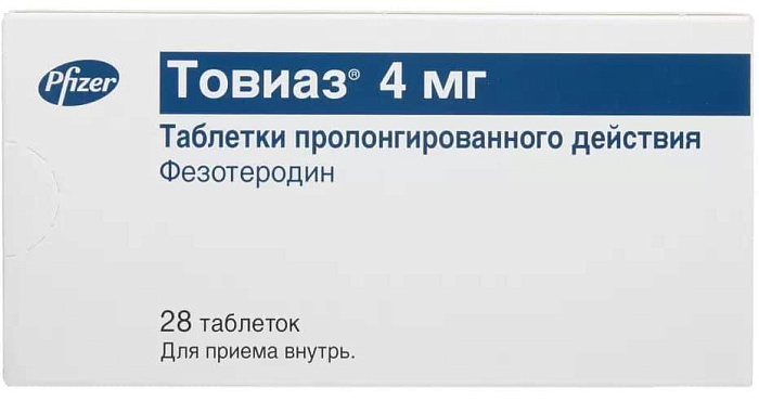 Товиаз, таблетки пролонг. 4 мг, 28 шт. 