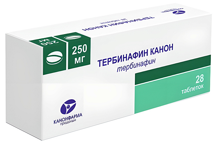 Тербинафин Канон, таблетки 250 мг, 28 шт. 
