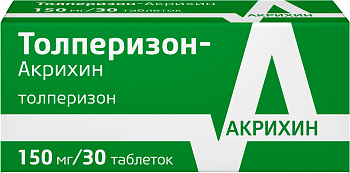 Толперизон-Акрихин, таблетки покрыт. плен. об. 150 мг, 30 шт. 