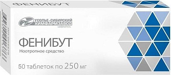 Фенибут, таблетки 250 мг, 50 шт. 