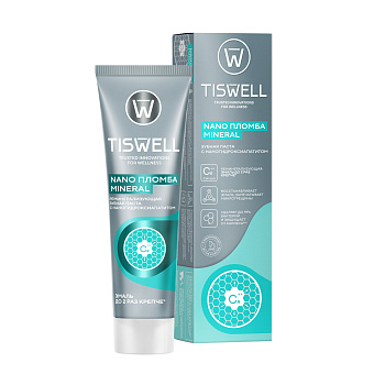 TISWELL зубная паста реминерализирующая от кариеса с наногидроксиапатитом (мятная) 110 г, 1 шт.