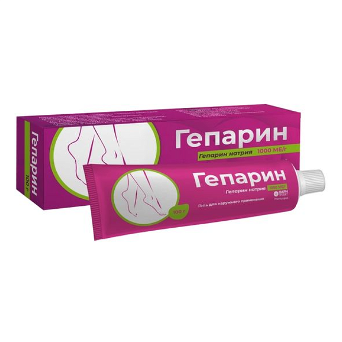 Гепарин гель для наружного применения 1000 МЕ/г 100 г, 1 шт. 
