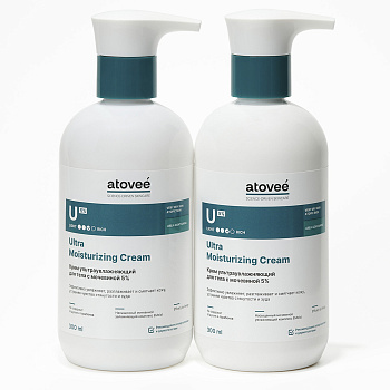 Atovee Ultra, крем увлажняющий (мочевина 5%), 300 мл