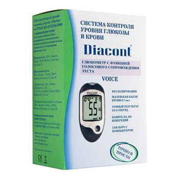 Глюкометр Diacont Войс, 1 шт.