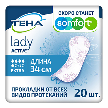 Тена Lady Active Extra прокладки урологические, 20 шт.