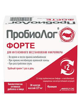ПробиоЛог Форте, капсулы 227 мг, 30 шт.
