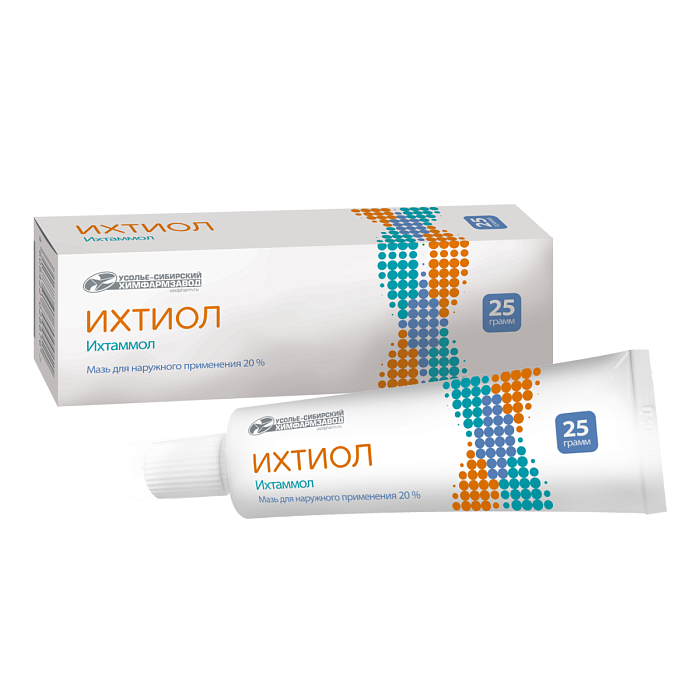 Ихтиол, мазь для наружного применения 20 % туба 25 г, 1 шт. 
