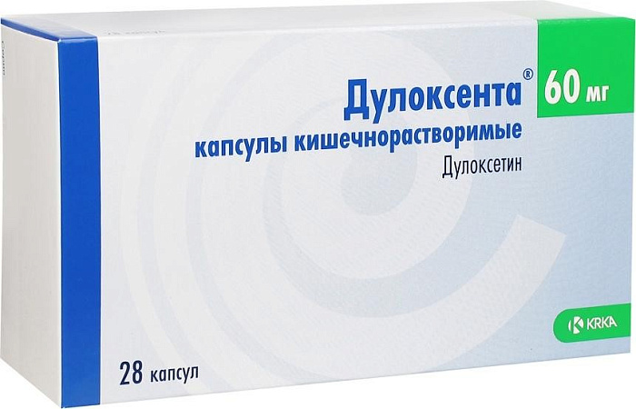 Дулоксента, капсулы кишечнорастворимые 60 мг, 28 шт. 
