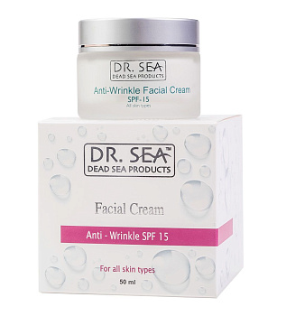 Dr. Sea, крем для лица против морщин SPF15, 50 мл
