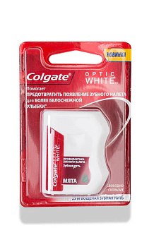 Colgate Optic White, нить зубная 25 м
